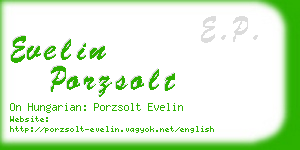 evelin porzsolt business card